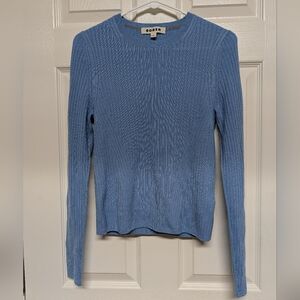 Boden Ribbed Merino Wool Sweater Cornflower Blue Womens Small Ribbed Classic